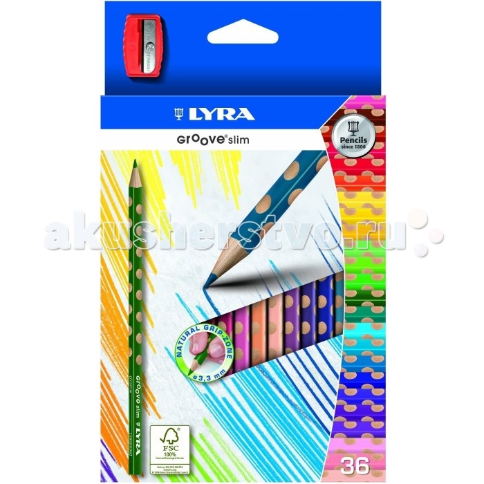 

Lyra Groove Slim эргономичные 36 цветов