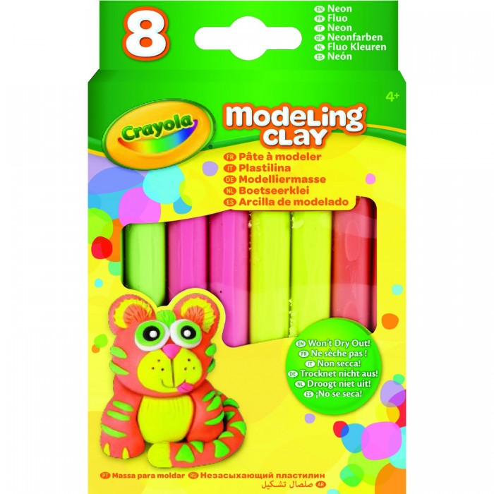 

Crayola Незасыхающий пластилин Неоновый 8 цв.