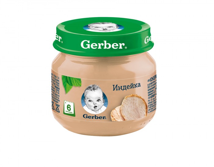 

Gerber Пюре Индейка с 6 мес. 80 г