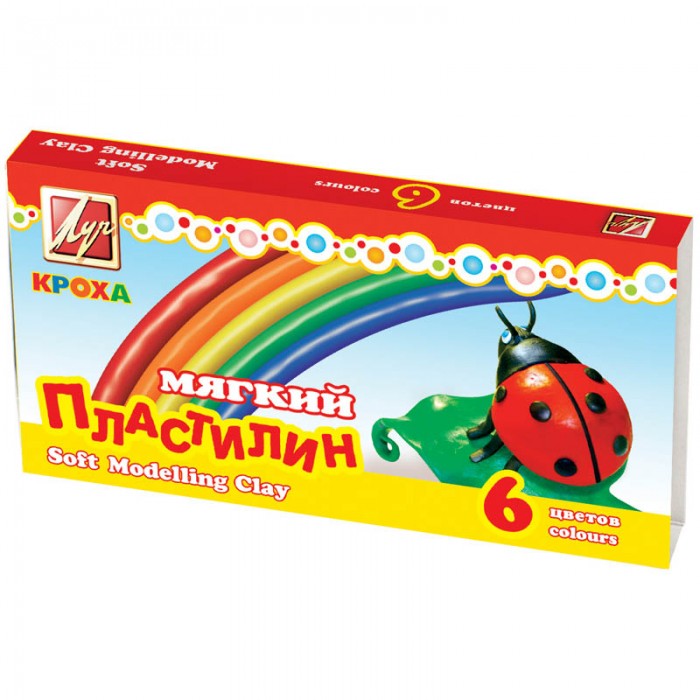 

Луч Пластилин мягкий Кроха 6 цветов со стеком
