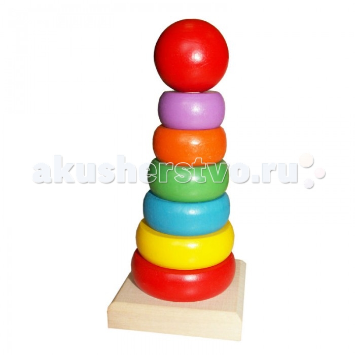 

Деревянная игрушка QiQu Wooden Toy Factory Пирамидка