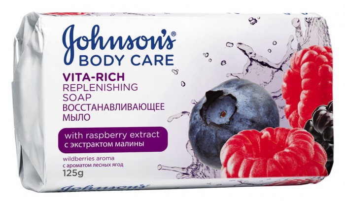 

Johnson's Body Восстанавливающее мыло с экстрактом малины (c ароматом лесных ягод) 125 г