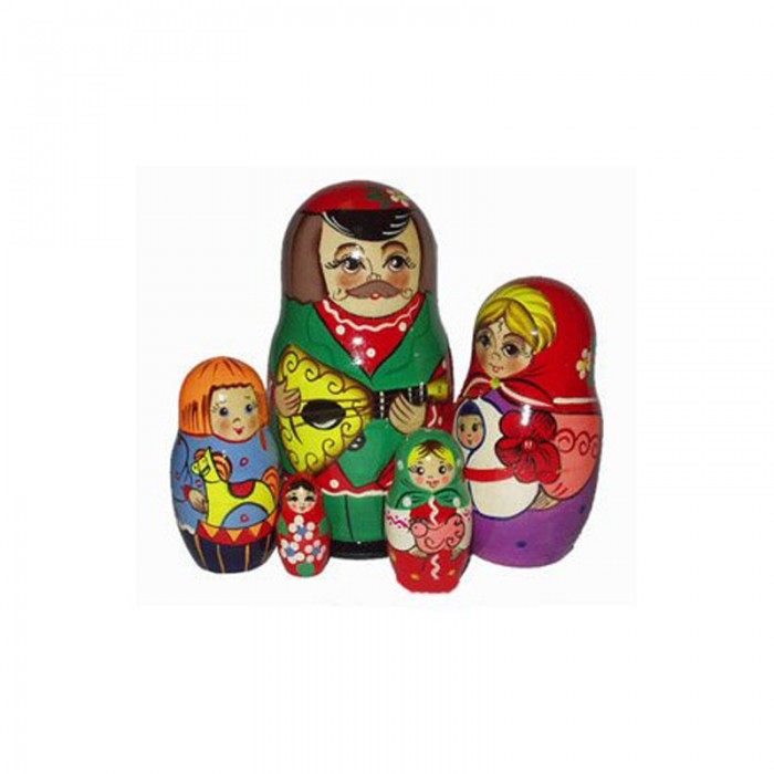 

Деревянная игрушка Русская народная игрушка (РНИ) Матрешка Семейка 5 персон