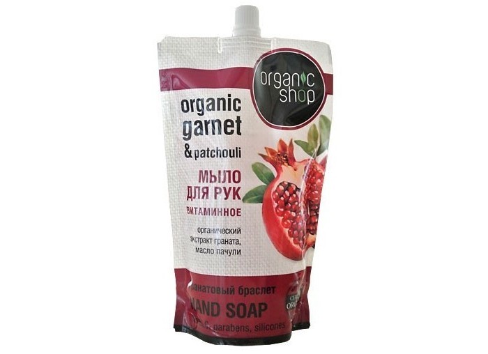 

Organic shop Мыло для рук Гранатовый браслет мягкая упаковка 500 мл