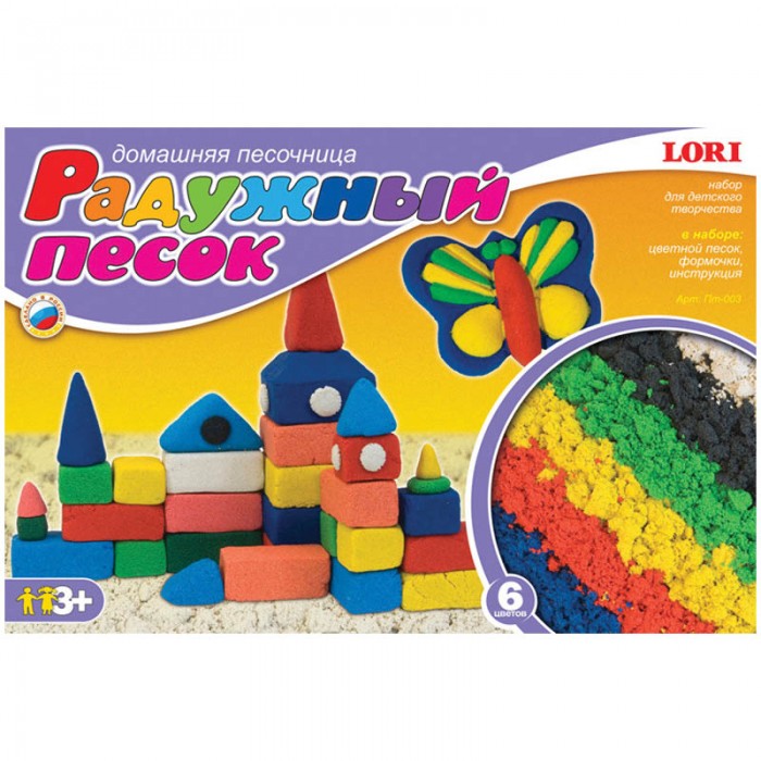 

Lori Набор для лепки Радужный песок - 6 цветов