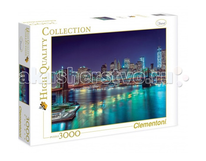 

Clementoni Пазл High Quality Collection - Нью-Йорк, пролив Ист-Ривер ночью (3000 элементов)