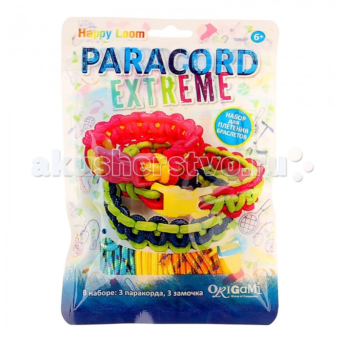 

Happy Loom Набор Paracord Extreme для плетения 3 паракорда, 3 замочка 01813