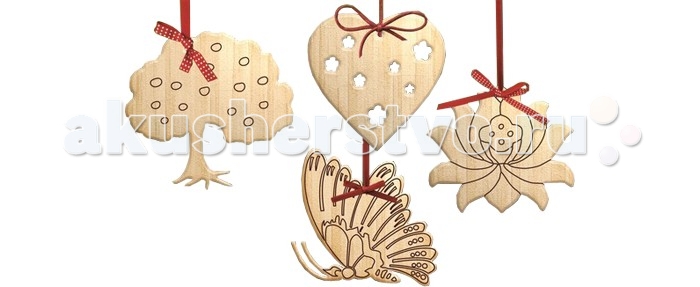

Конструктор Wooden Toys Сборная модель Новогодние игрушки