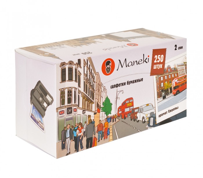 

Maneki Салфетки бумажные Dream с ароматом Европы 2 слоя 250 шт.