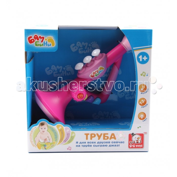 

Музыкальная игрушка S+S Toys Труба на батарейках