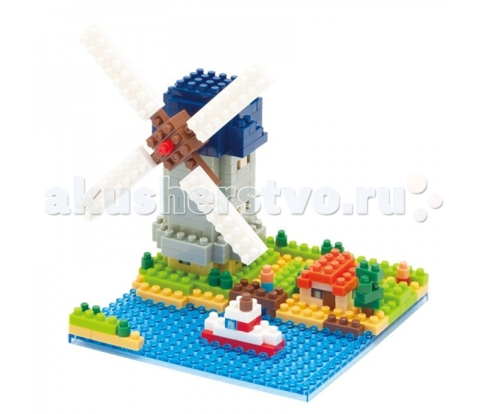 

Конструктор Nanoblock Ветряная Мельница 350 элементов