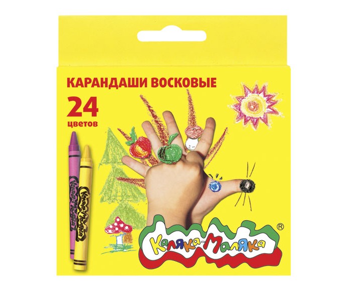 

Каляка-Маляка Набор восковых карандашей круглые 24 цвета
