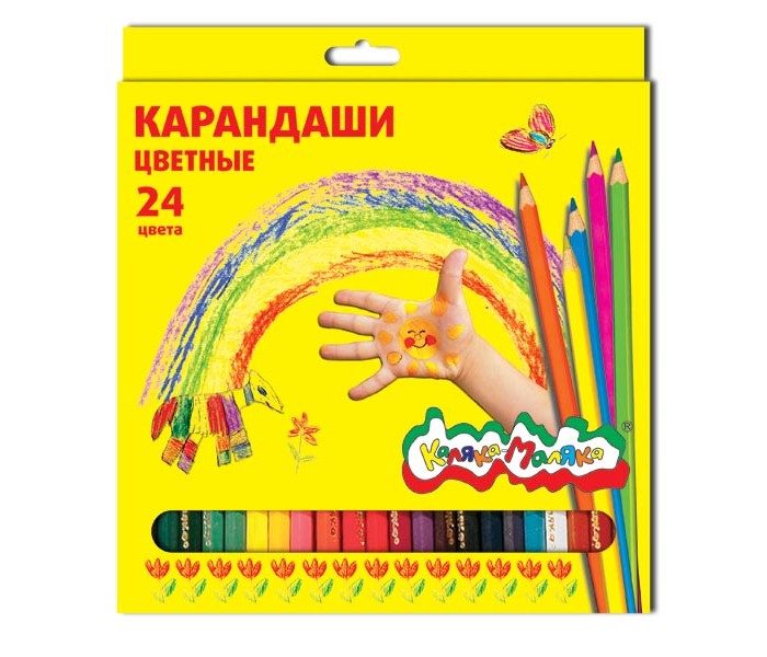 

Каляка-Маляка Набор цветных карандашей шестигранные 24 цвета