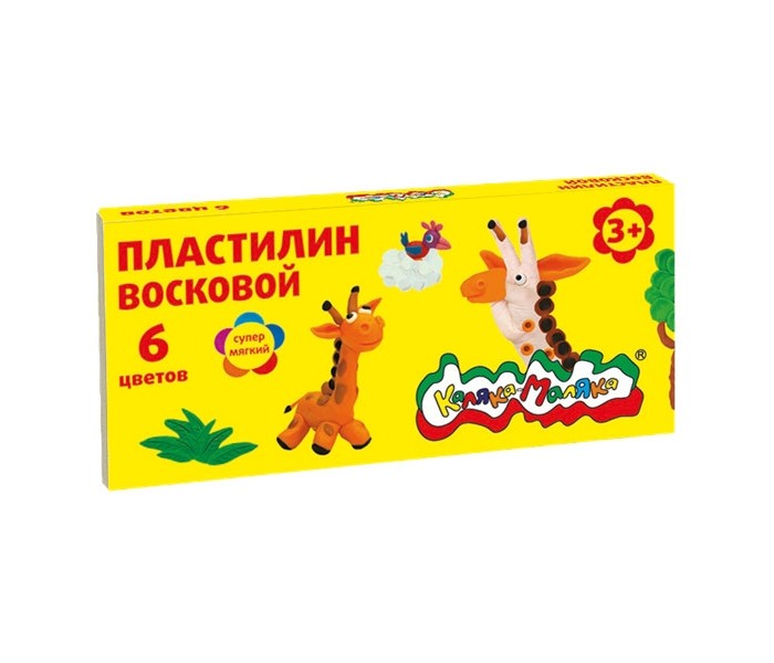 

Каляка-Маляка Пластилин восковой 6 цветов 90 г