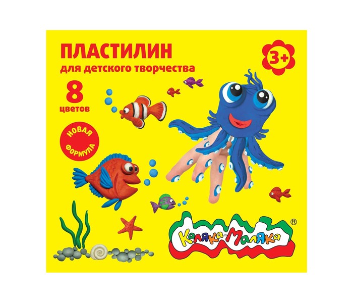 

Каляка-Маляка Пластилин для детского творчества 8 цветов 120 г