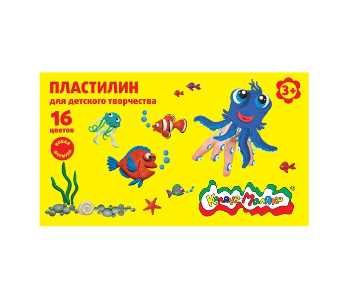 

Каляка-Маляка Пластилин для детского творчества 16 цветов 240 г