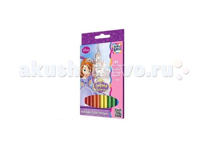 

Kribly Boo Мягкий пластилин София 6 цветов 125 гр 12 шт.