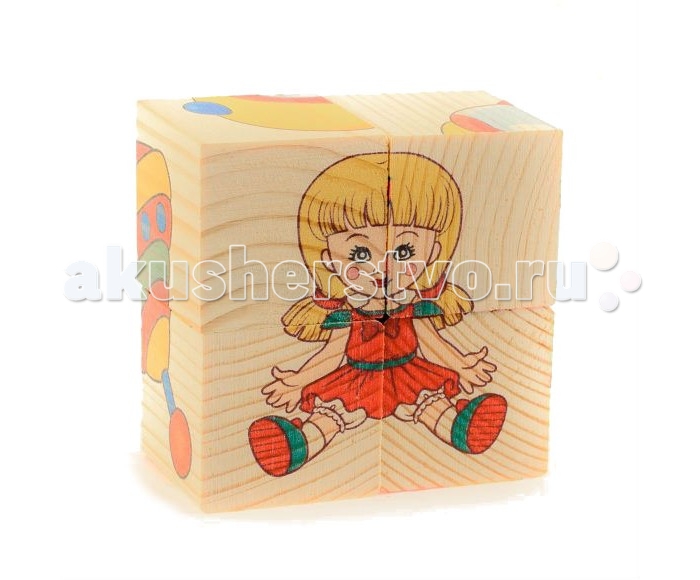 

Деревянная игрушка Анданте Кубики-пазл Игрушки