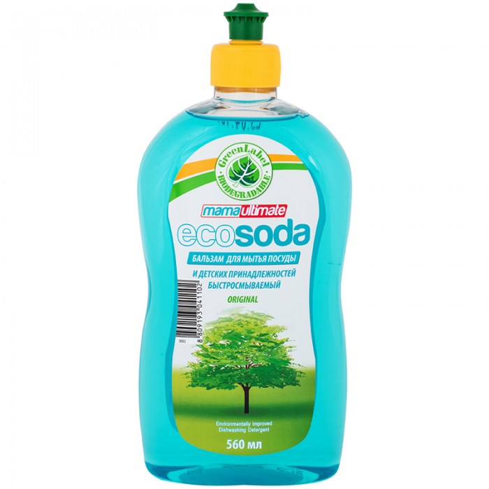 

Mama Ultimate Бальзам для мытья посуды и детских принадлежностей EcoSoda быстросмываемый original 560 мл