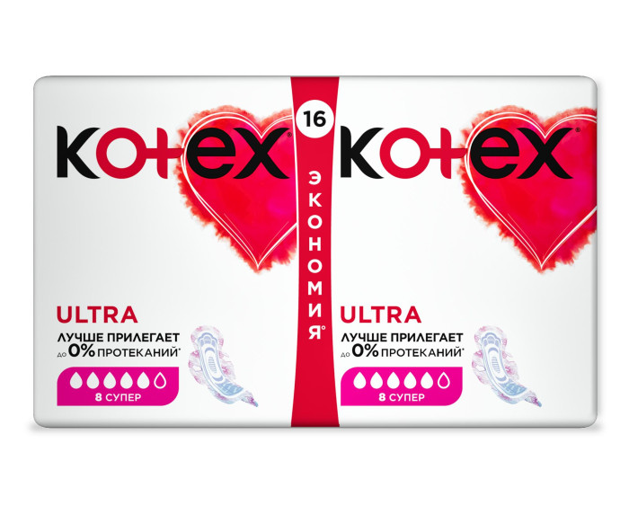 

Kotex Гигиенические прокладки Ultra Super 16 шт.