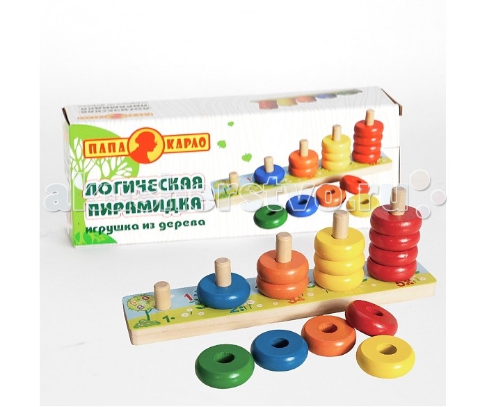 

Деревянная игрушка Папа Карло Пирамидка 9461R