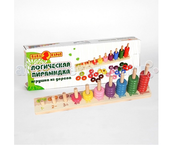 

Деревянная игрушка Папа Карло Пирамидка 9462R