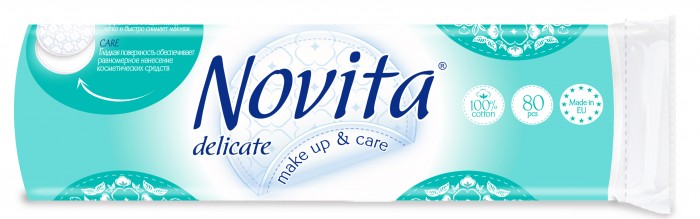 

Novita  Косметические двусторонние ватные диски 80 шт.