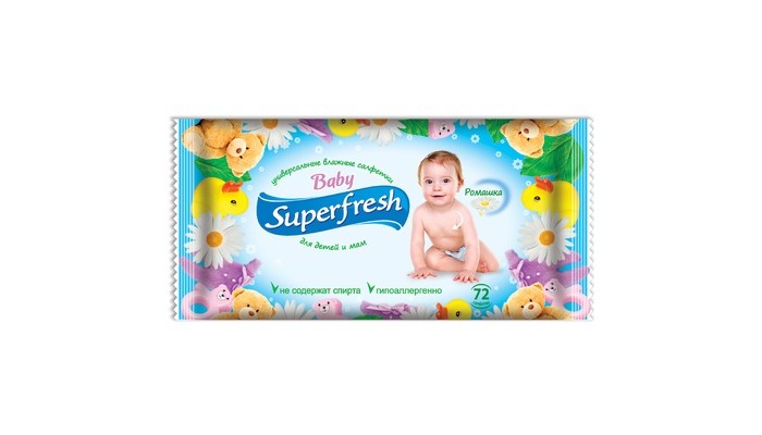 

SuperFresh Салфетки влажные 72 шт.