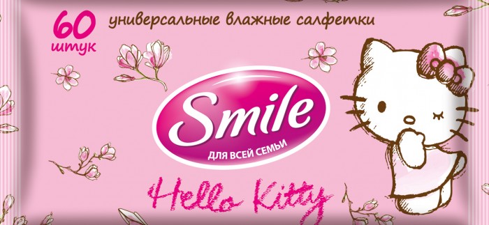 

Smile Салфетки влажные Hello Kitty 60 шт.
