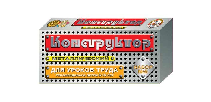 

Конструктор Тридевятое царство металлический для уроков труда № 6, 80 элементов