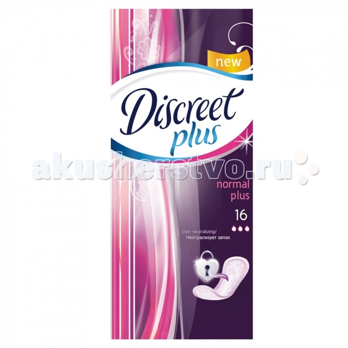 

Discreet Plus Женские гигиенические прокладки на каждый день Normal Plus Single 16 шт.