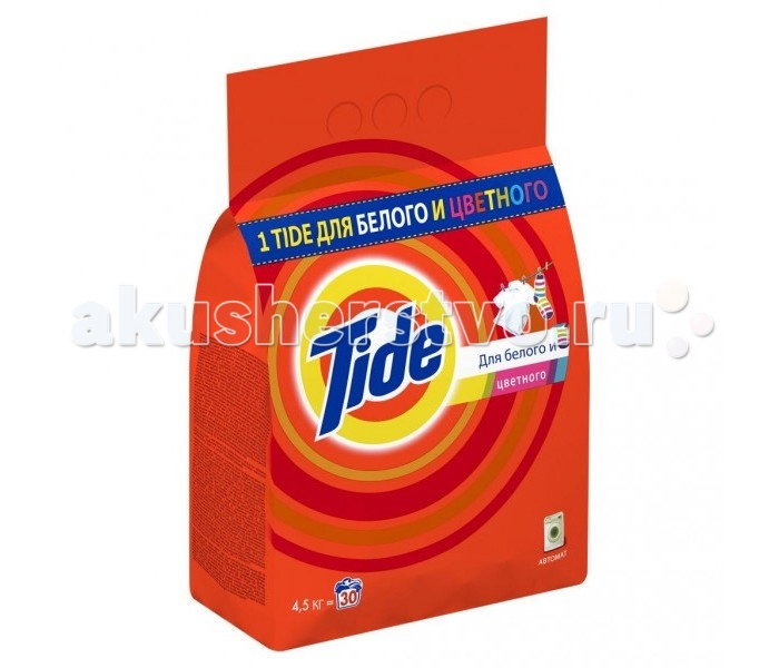 

Tide Порошок Автомат Для белого и цветного 4.5 кг