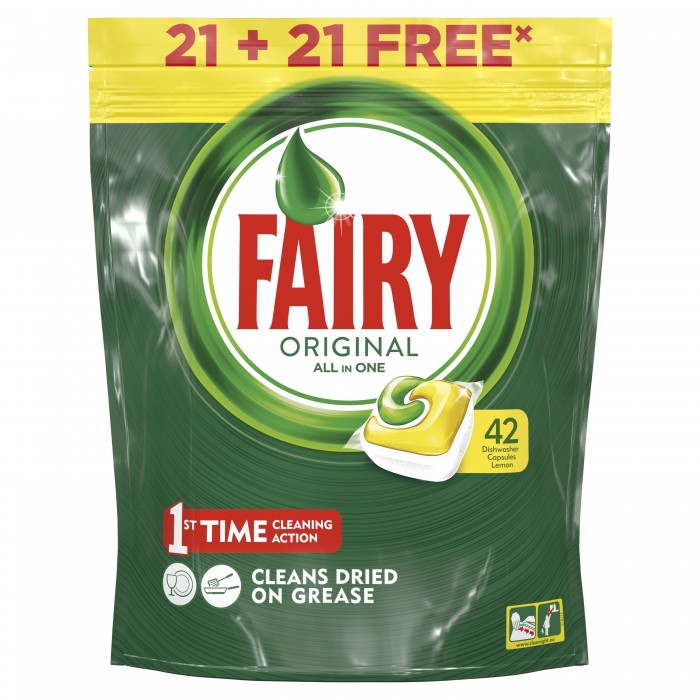 

Fairy P&G Средство для мытья посуды в капсулах All In One Лимон 44 шт.