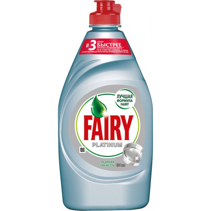 

Fairy P&G Средство для мытья посуды Platinum Ледяная свежесть 430 мл