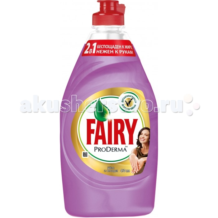 

Fairy P&G ProDerma Средство для мытья посуды Шёлк и Орхидея 450 мл