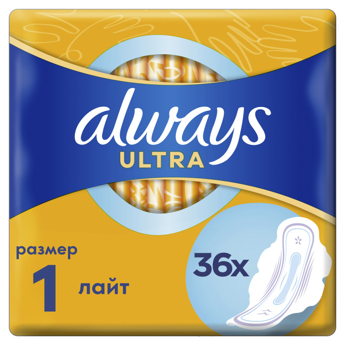 

Always Женские гигиенические прокладки Ultra Light Quatro 40 шт.