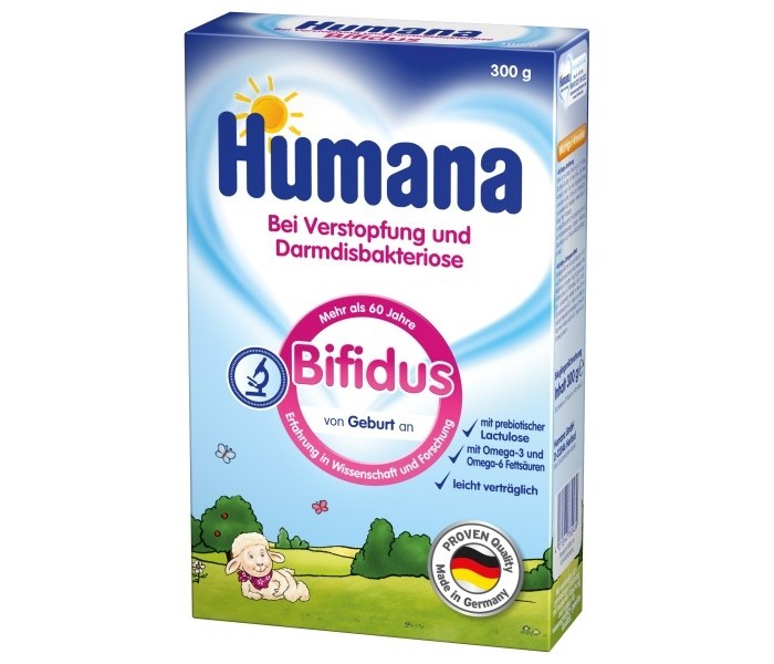 

Humana Заменитель Bifidus с рождения с лактулозой 300 г