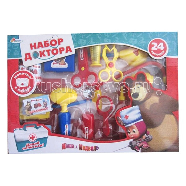 

Играем вместе Набор доктора Маша и медведь A373-H34024-R