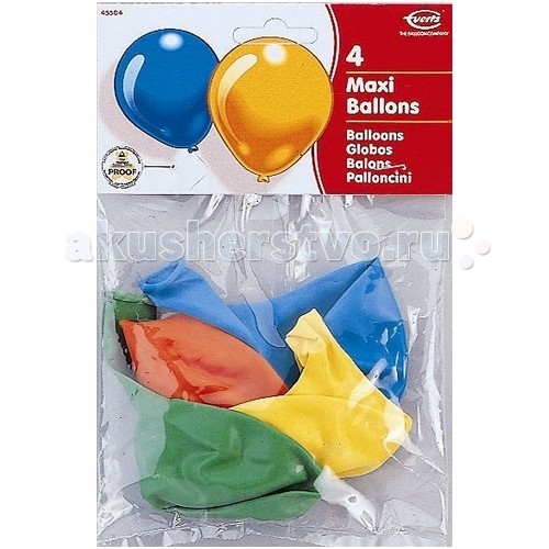 

Everts 4 разноцветных гигантских шарика