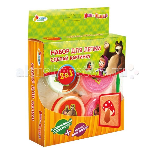

Играем вместе Набор для лепки Маша и медведь - Сделай картинку MFSD0114