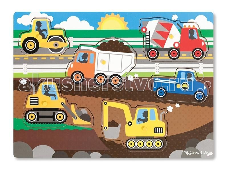 

Melissa & Doug Мои первые пазлы Строительные машины
