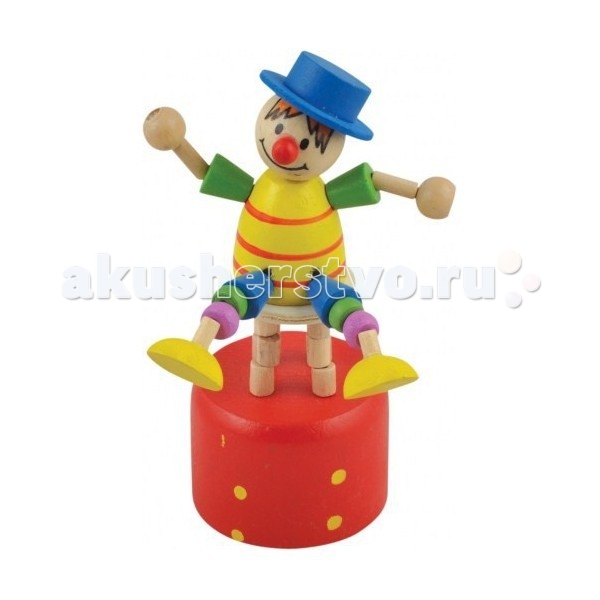 

Деревянная игрушка МДИ Дергунчик Клоун на стуле