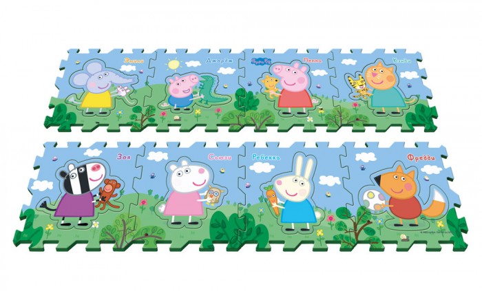 

Игровой коврик Peppa Pig Пазл Пеппа и друзья (8 сегментов)