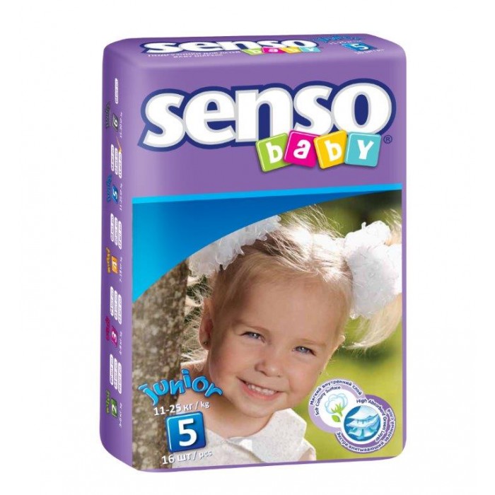 

Senso Baby Подгузники юниор (11-25 кг) 16 шт.