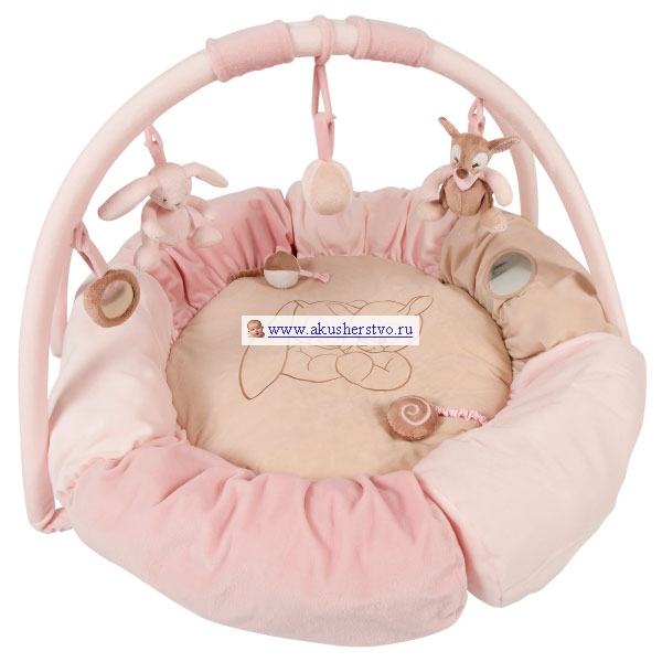 Развивающий коврик Nattou Зайчик 342483/342391 - Бежевый/Розовый