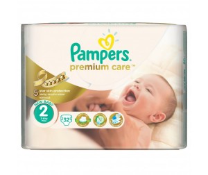 Pampers Подгузники Premium Care Mini р.2 (3-6 кг) 32 шт.