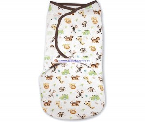 Пеленка Summer Infant Swaddleme Конверт для пеленания на липучке с аппликацией (р-р S/M)